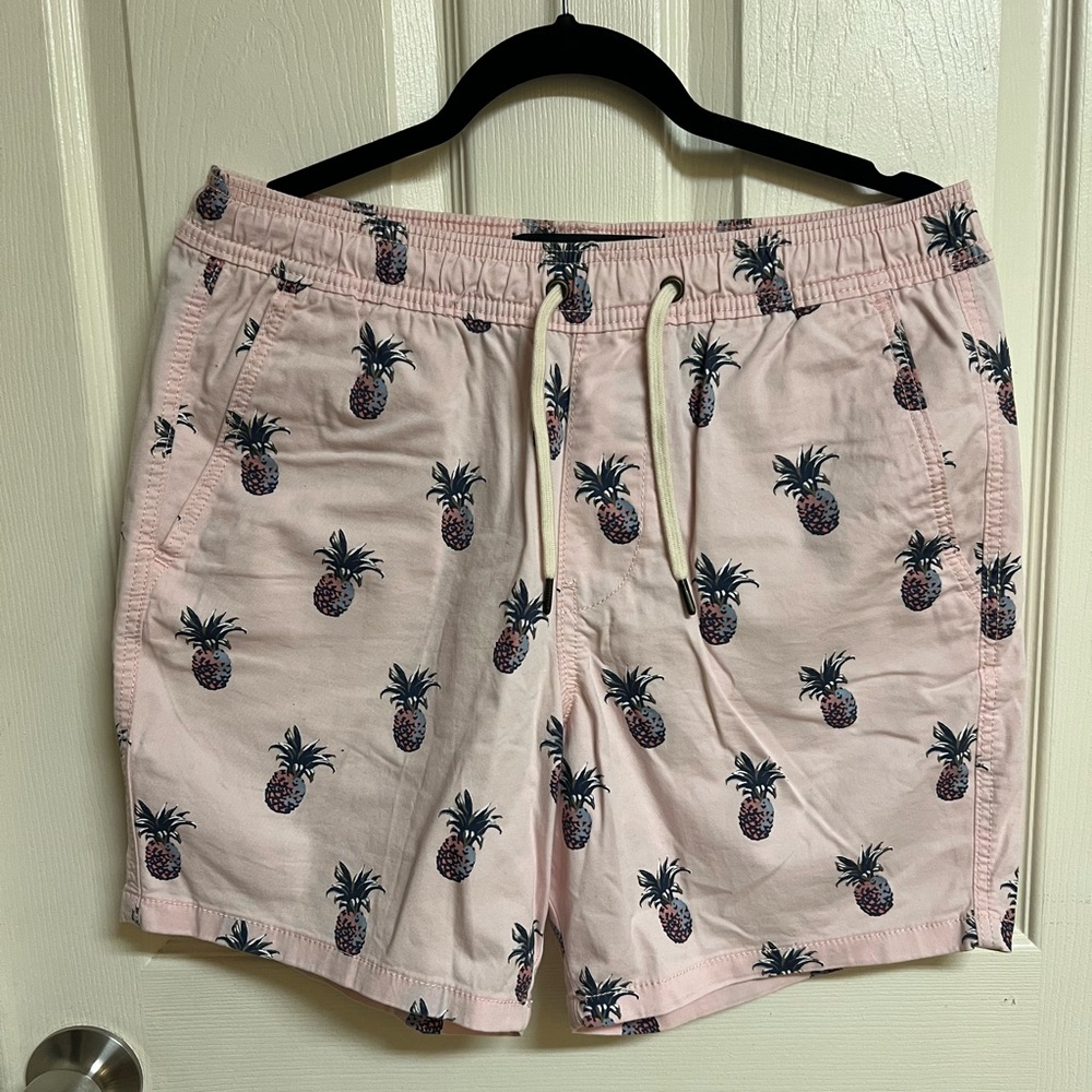Hollister Pineapple Print Pink Men Shorts